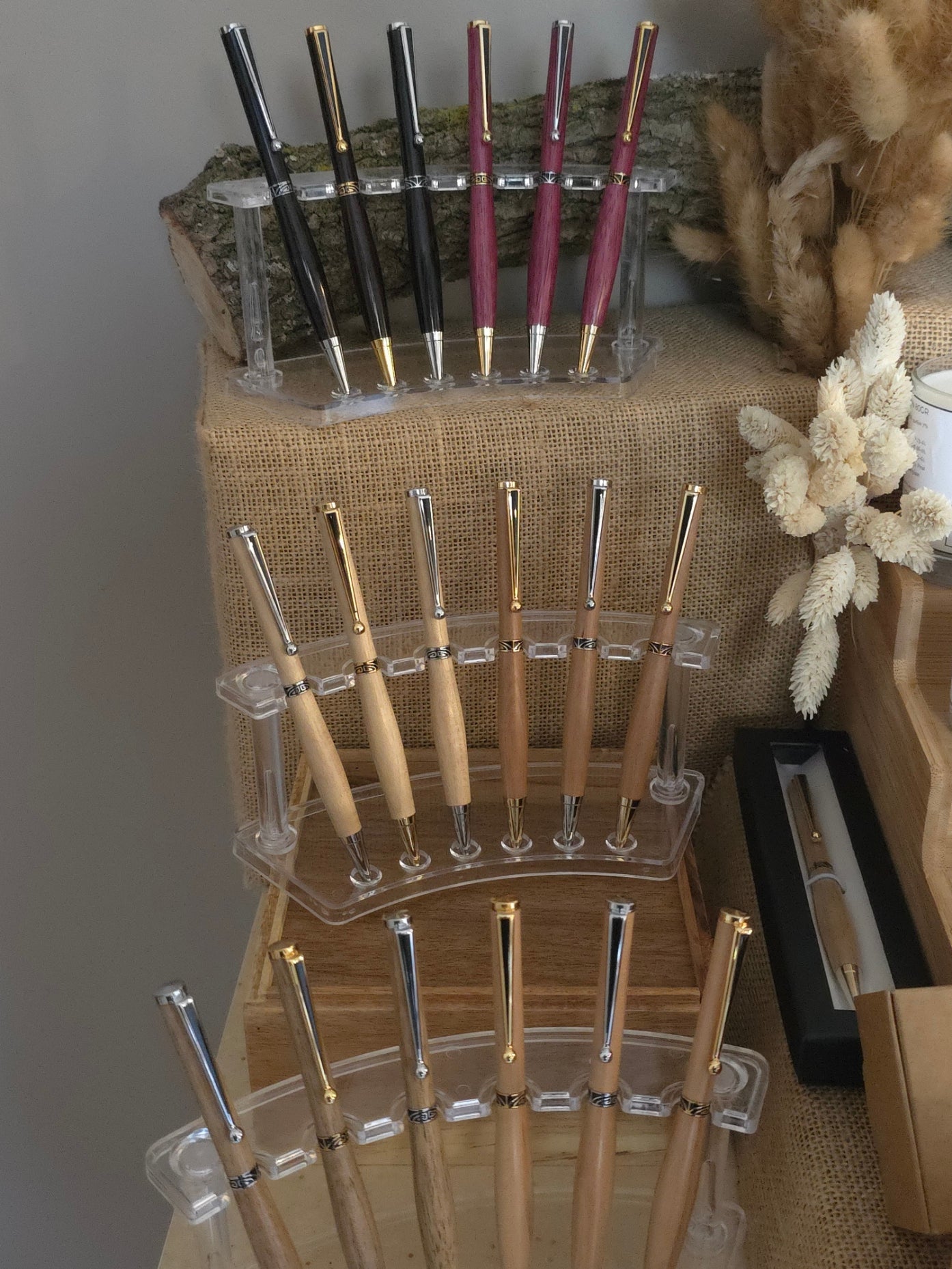 Stylos artisanaux en bois