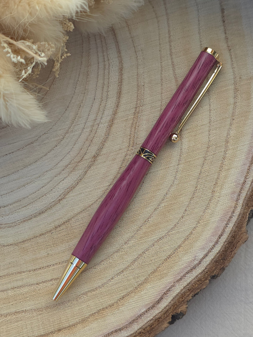 Stylo bille artisanal en bois d’Amarante