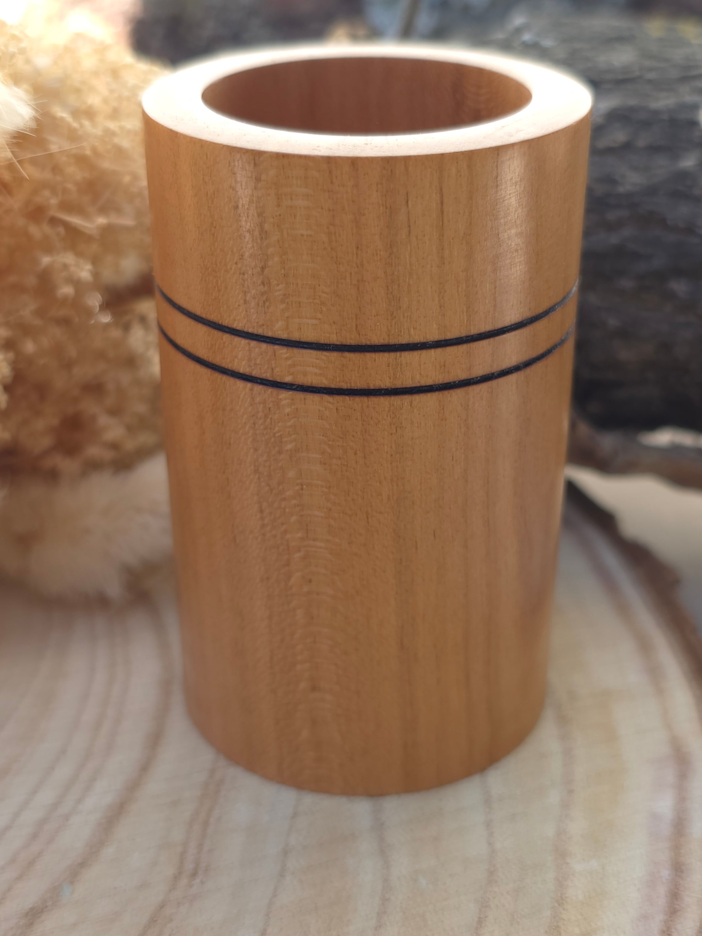 Coffret cadeau stylo en bois & pot à crayons