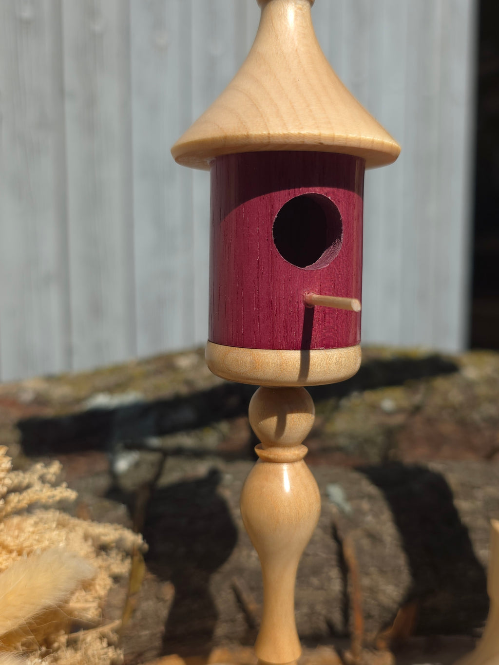 Nichoir décoratif suspendu en bois - Pièce unique
