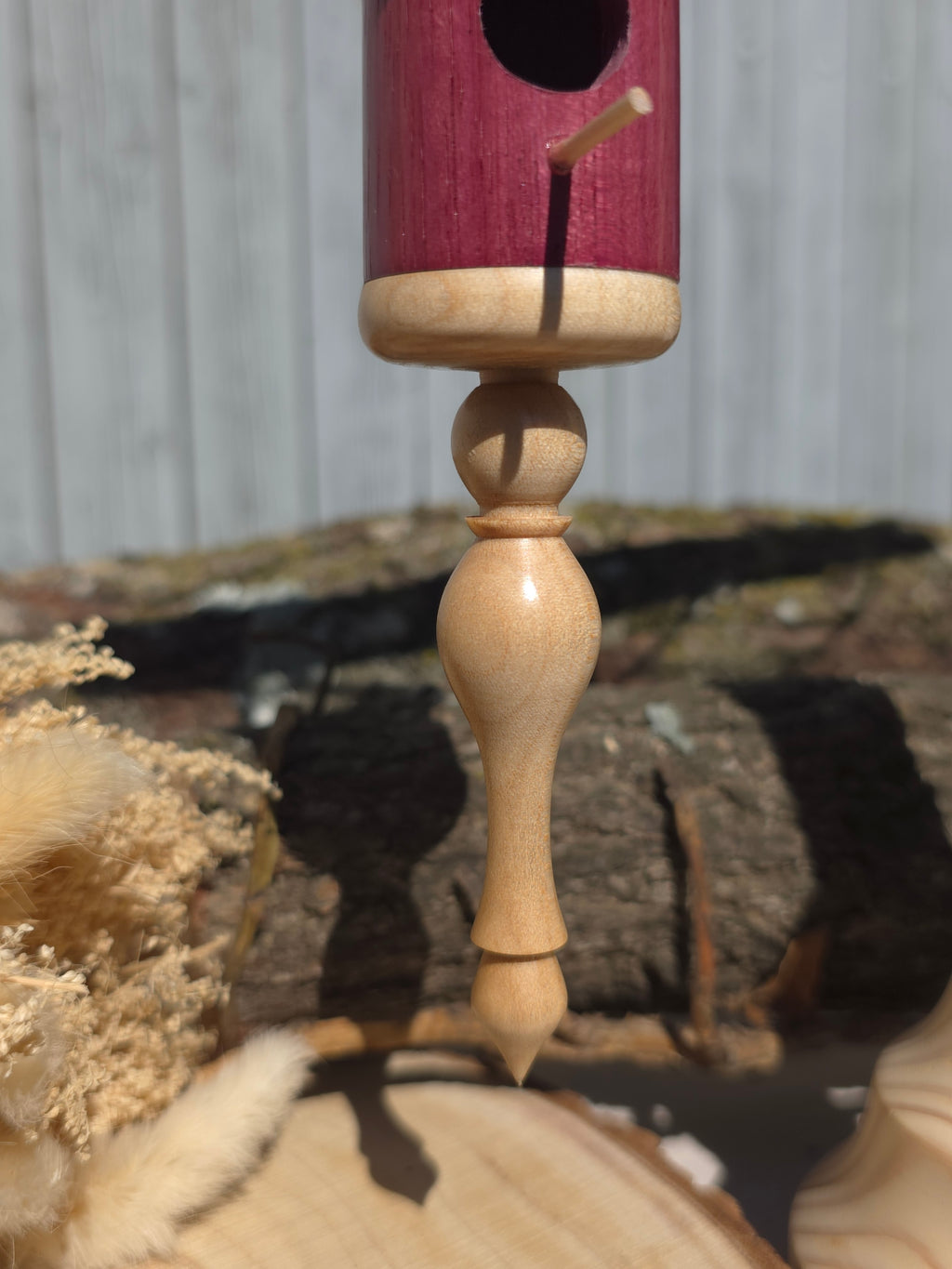 Nichoir décoratif suspendu en bois - Pièce unique