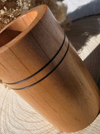 Pot à crayons artisanal en bois – décoration bureau
