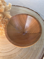 Vide-poche en bois segmenté de merisier - Pièce unique