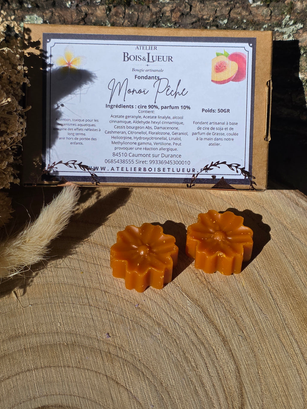 Fondants parfumés Monoi pêche – 50 g