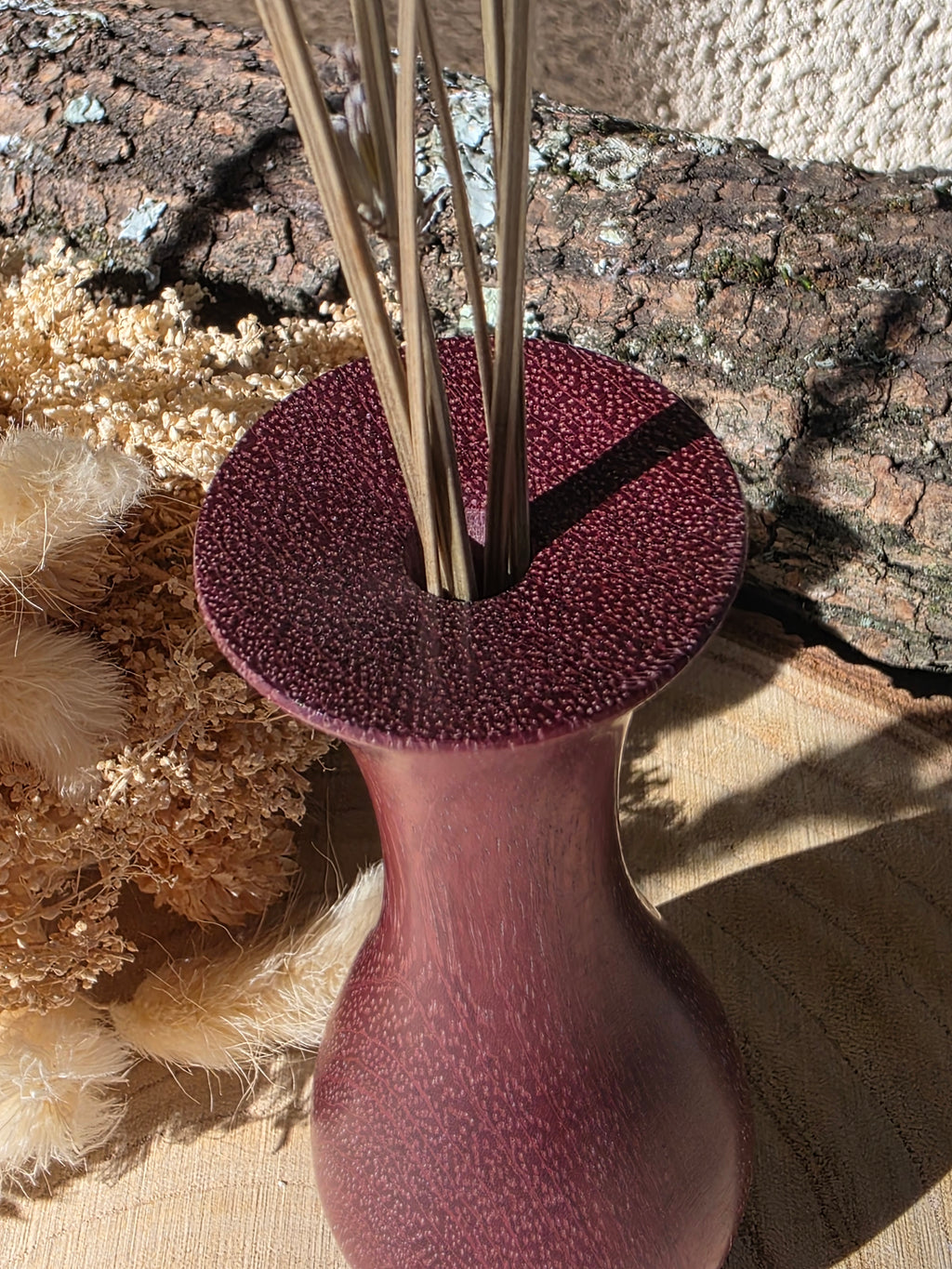 Soliflore en bois tourné