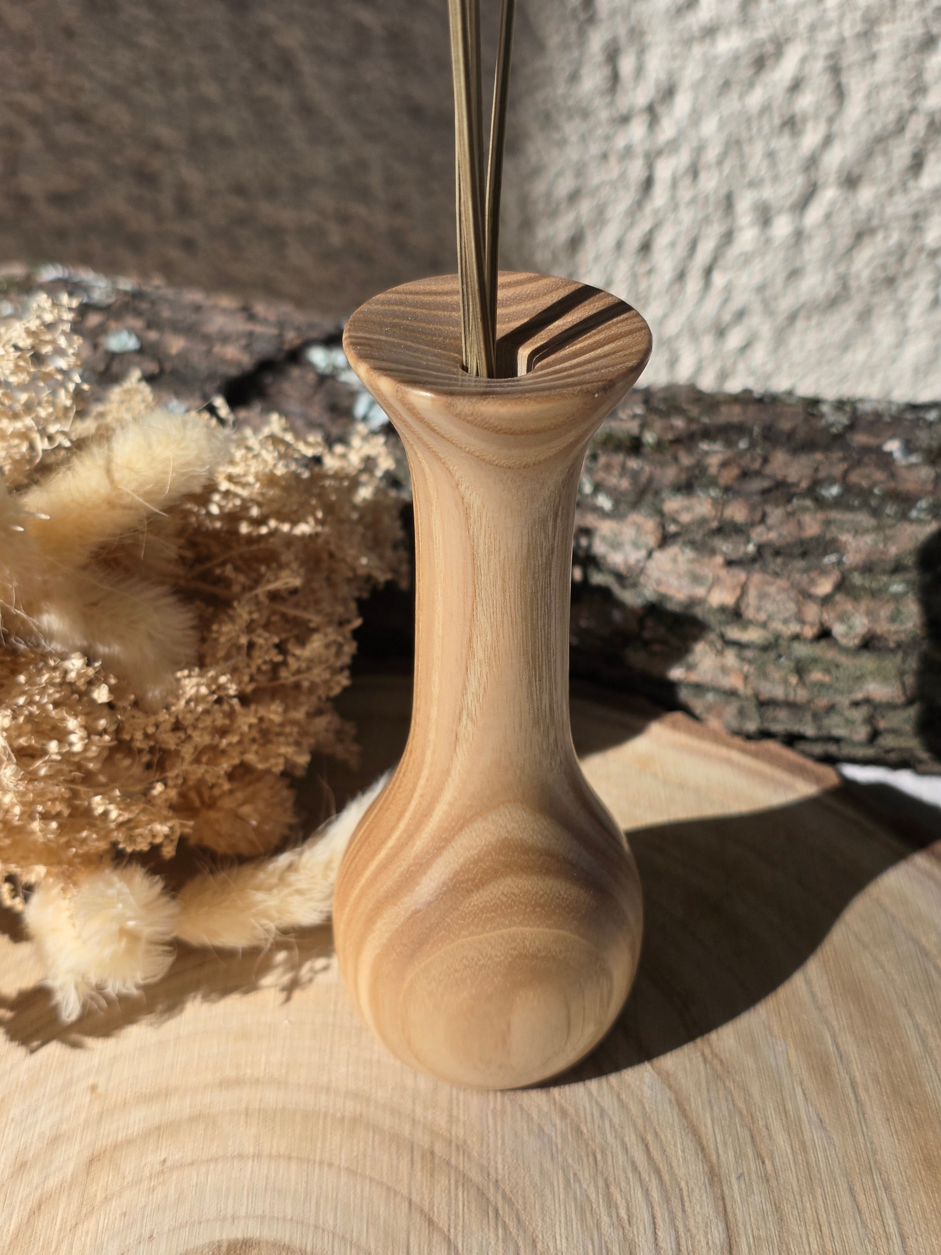 Soliflore en bois tourné