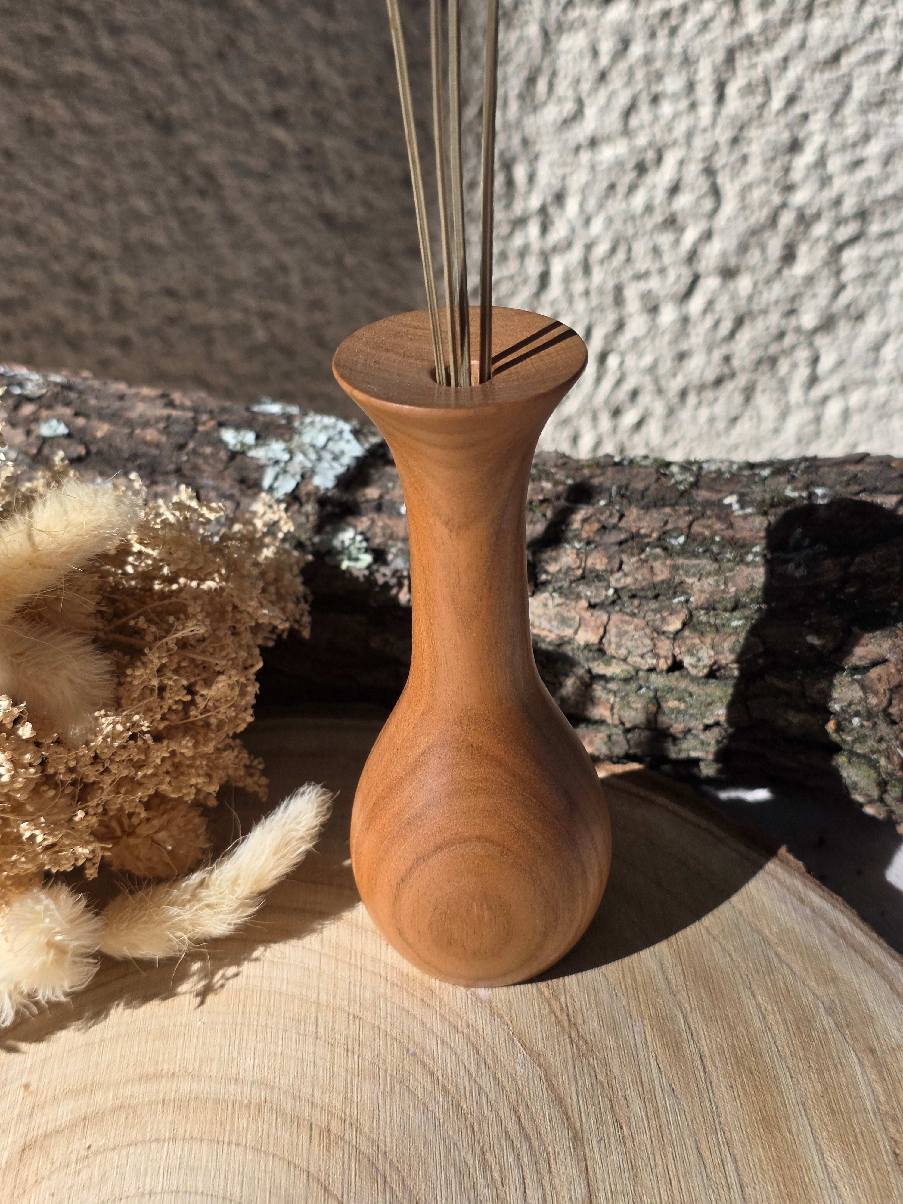 Soliflore en bois tourné