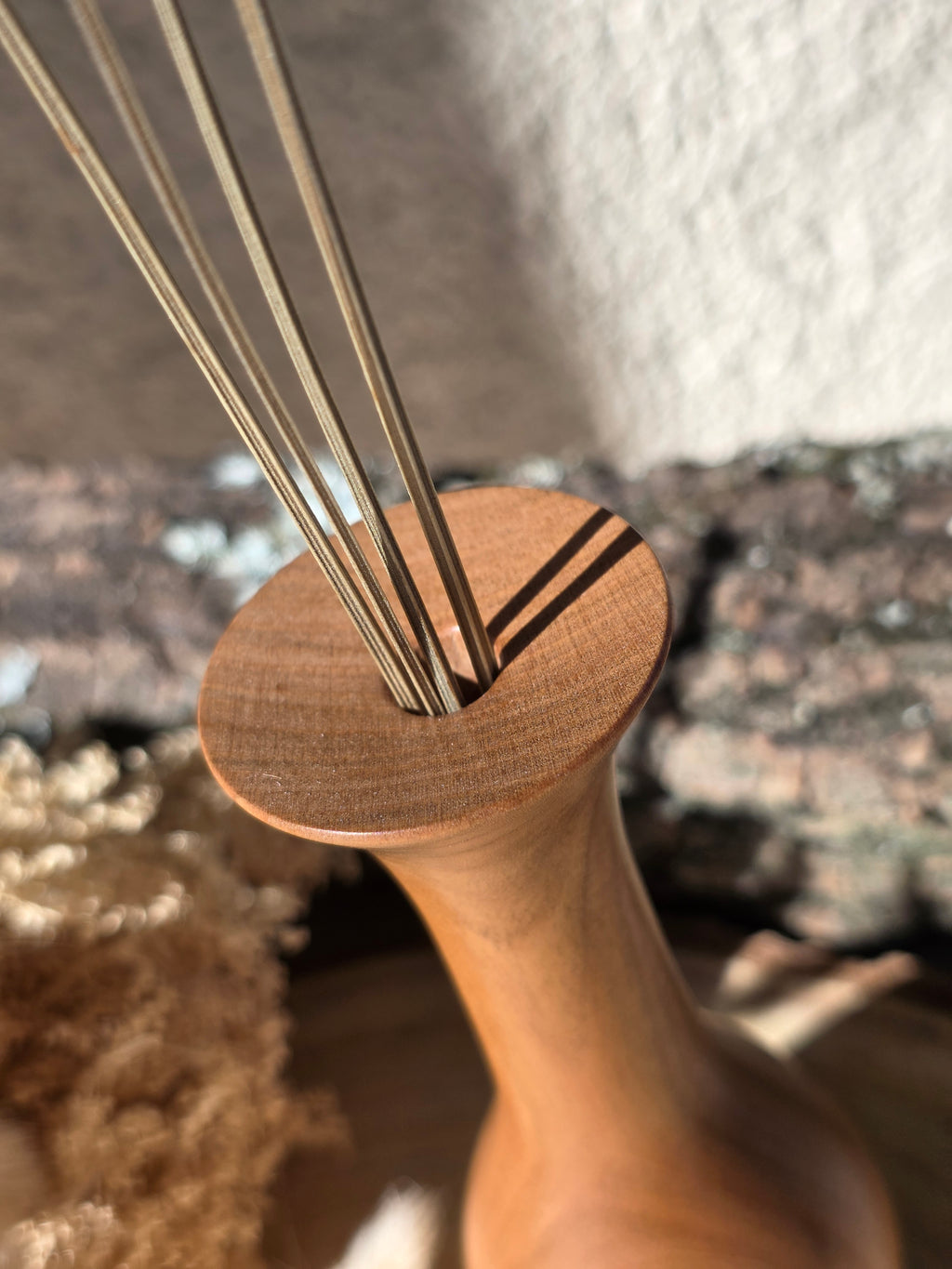 Soliflore en bois tourné