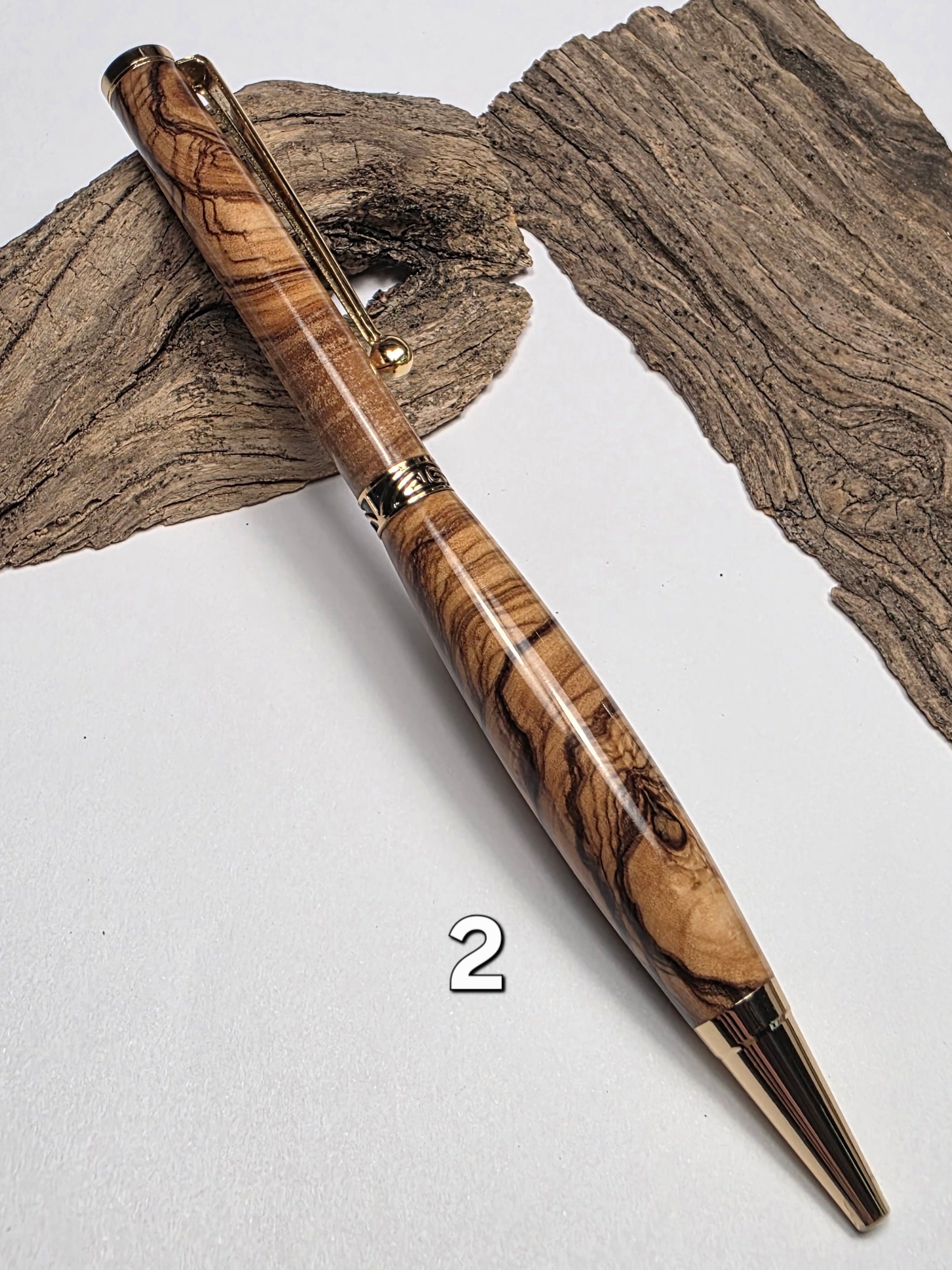 Stylo en olivier du Grand Gel de 1956 – Série limitée, finition miroir