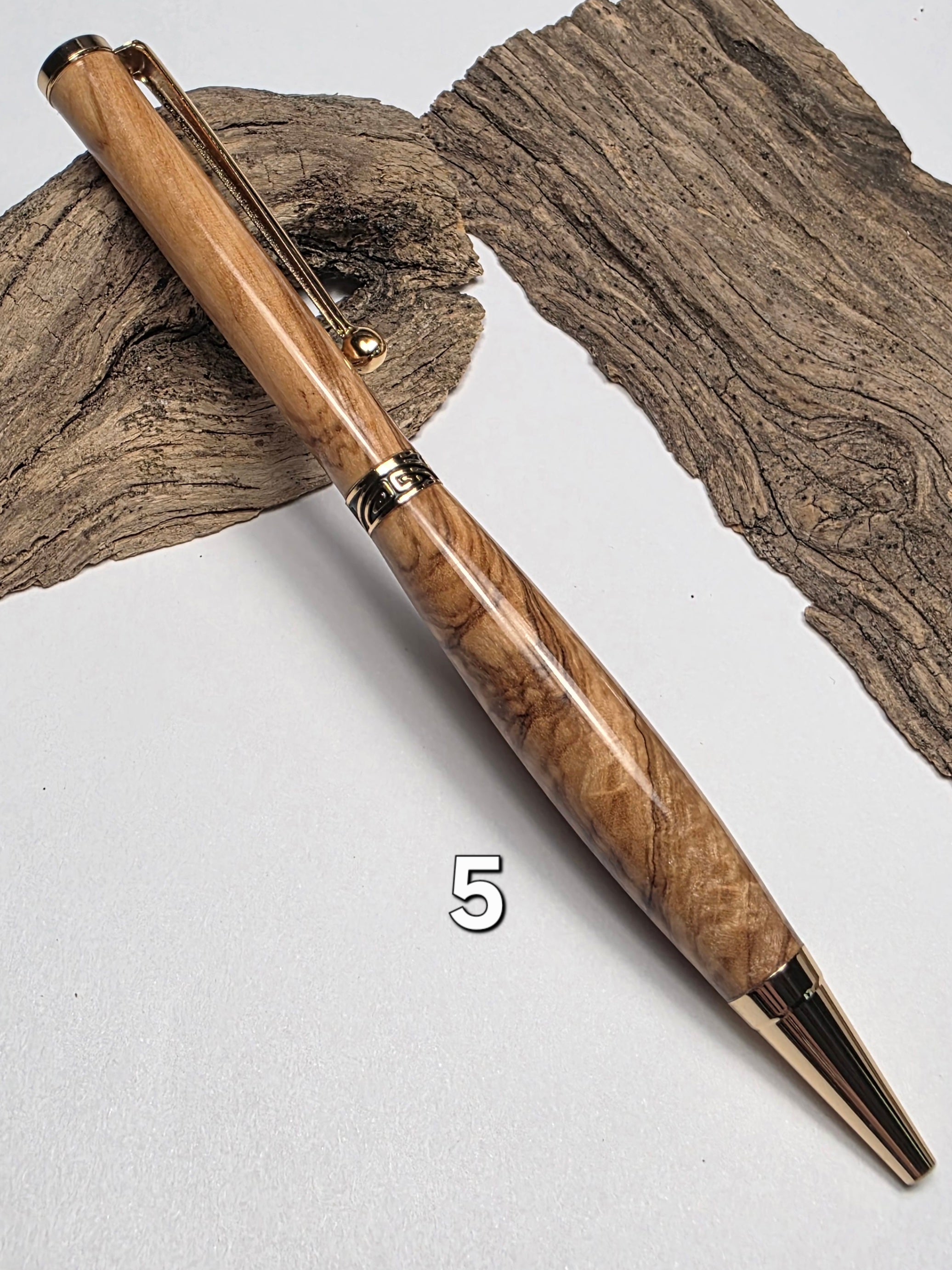 Stylo en olivier du Grand Gel de 1956 – Série limitée, finition miroir