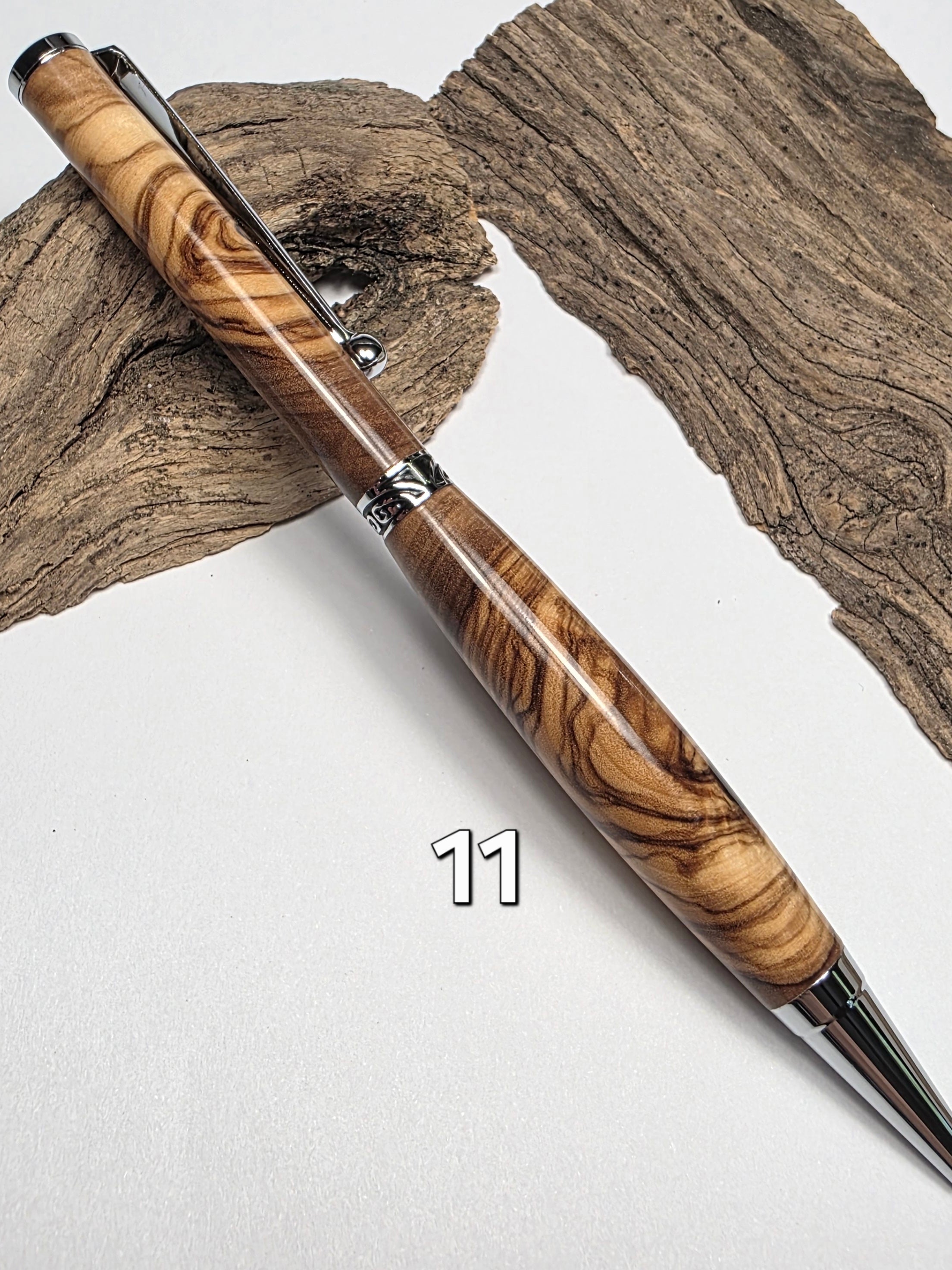 Stylo en olivier du Grand Gel de 1956 – Série limitée, finition miroir