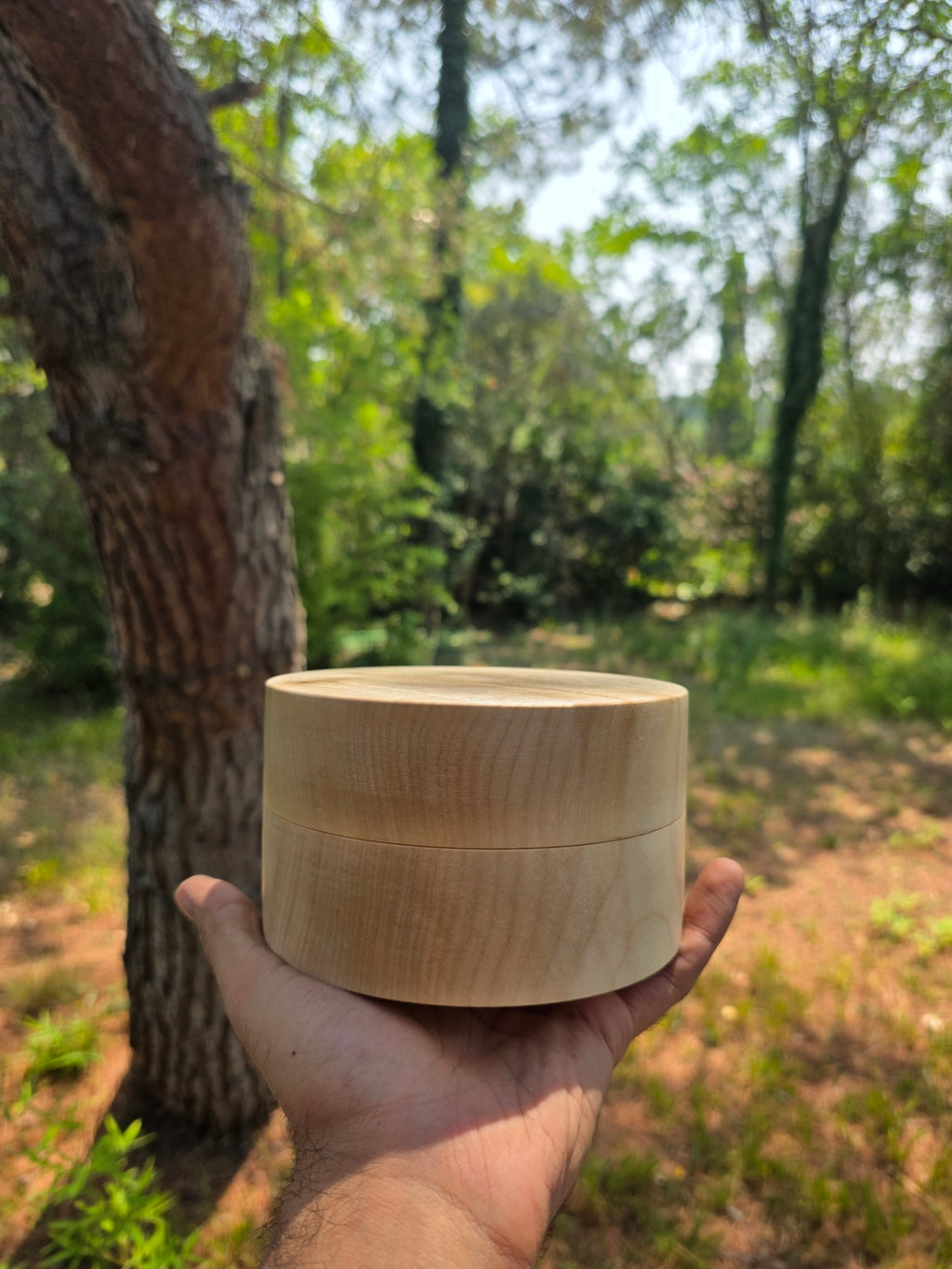Boîte en bois tourné - Pièce unique