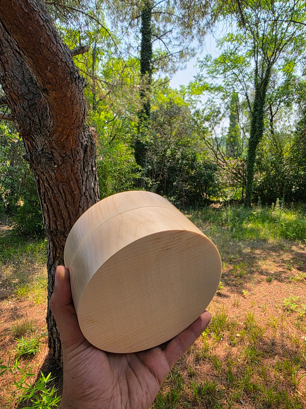 Boîte en bois tourné - Pièce unique