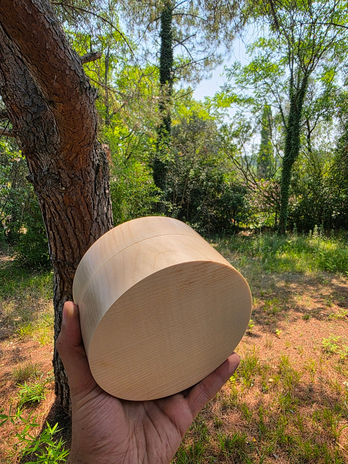 Boîte en bois tourné - Pièce unique