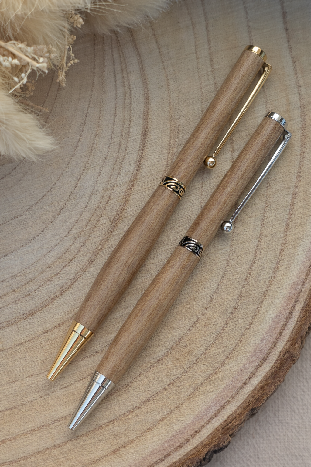 Coffret double stylo artisanal – modèle au choix