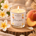 Bougie artisanale en cire de soja – Monoi pêche