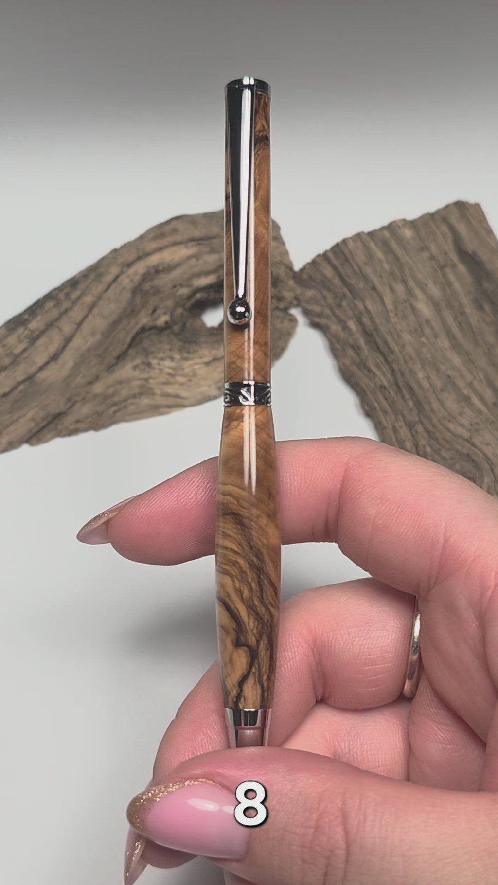 Stylo en olivier du Grand Gel de 1956 – Série limitée, finition miroir