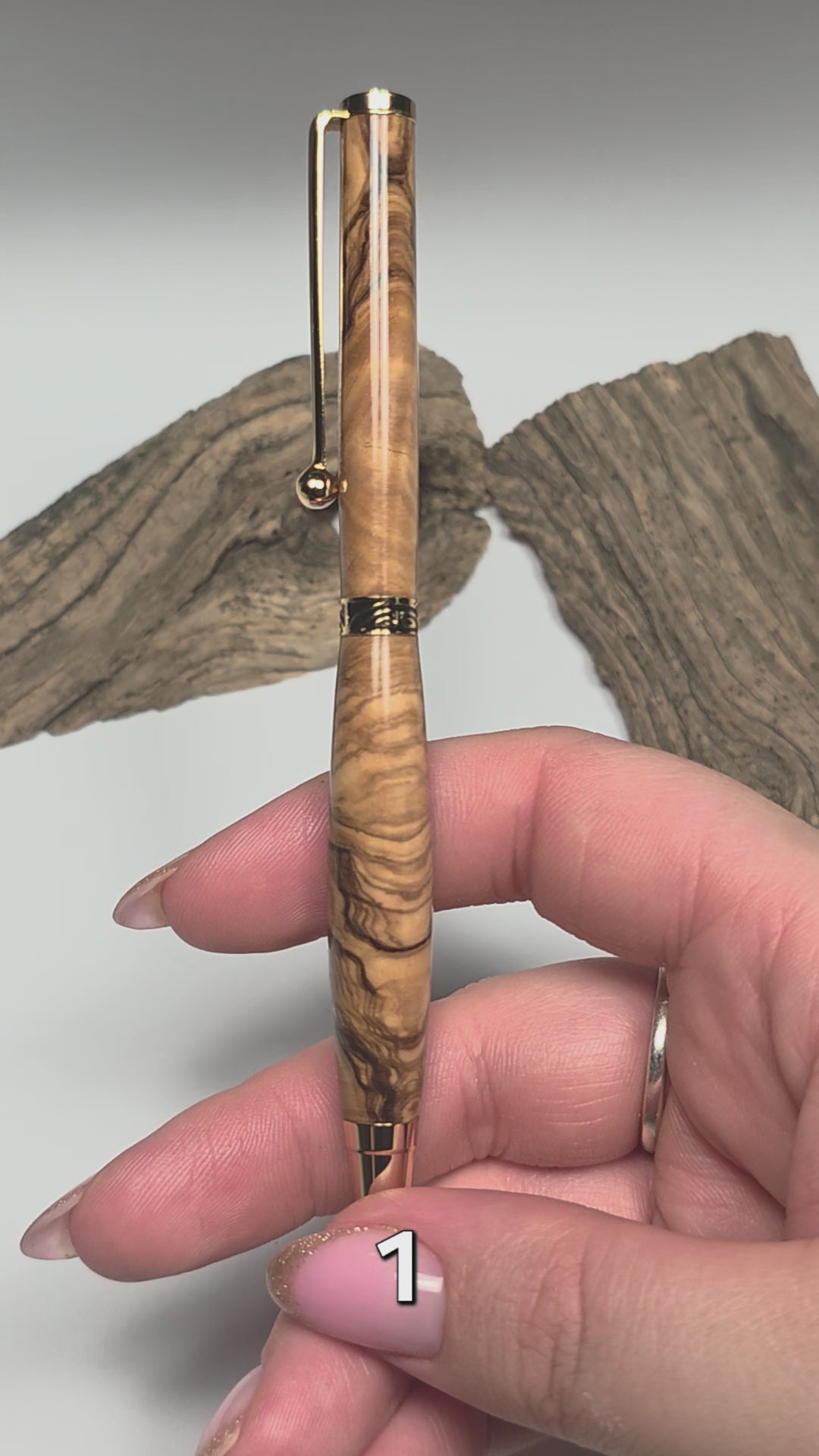 Stylo en olivier du Grand Gel de 1956 – Série limitée, finition miroir