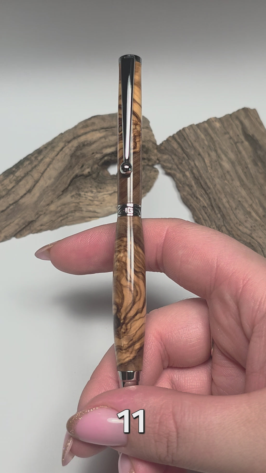 Stylo en olivier du Grand Gel de 1956 – Série limitée, finition miroir