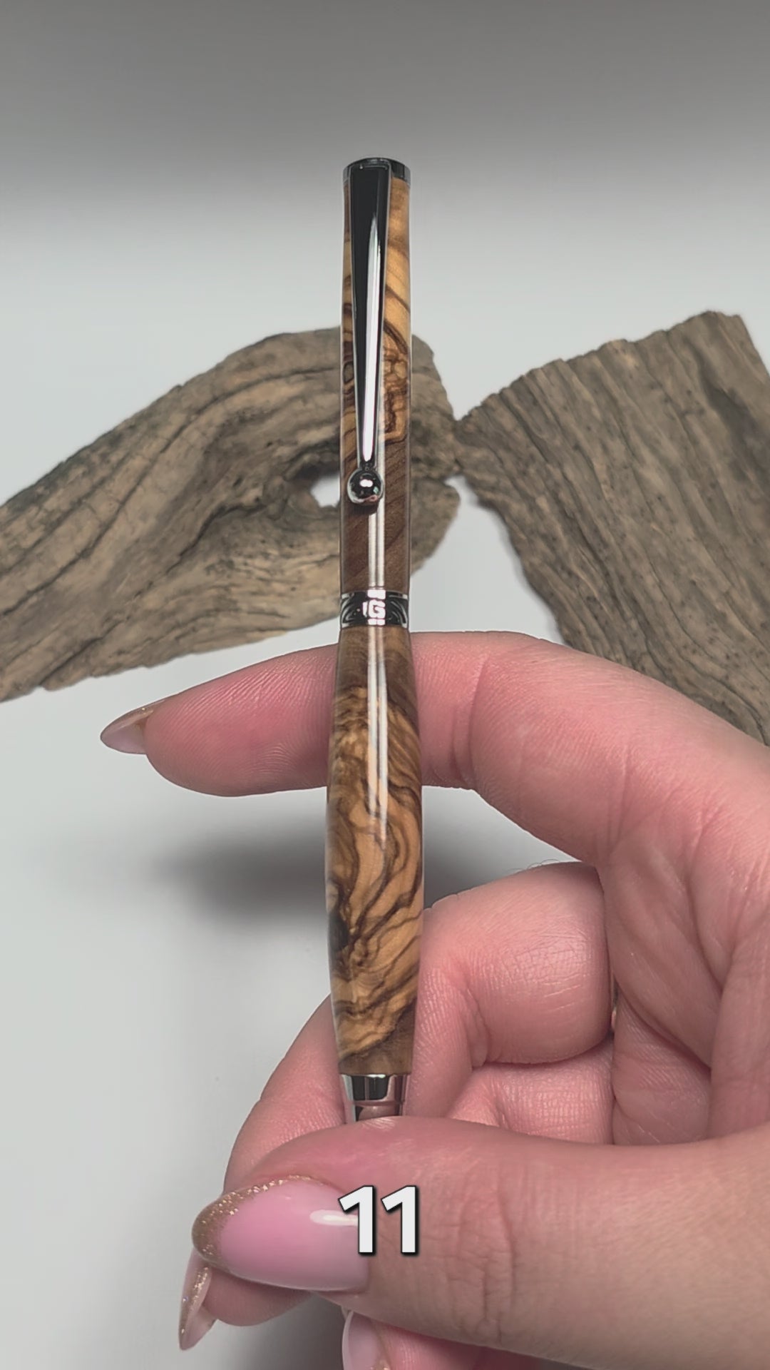 Stylo en olivier du Grand Gel de 1956 – Série limitée, finition miroir