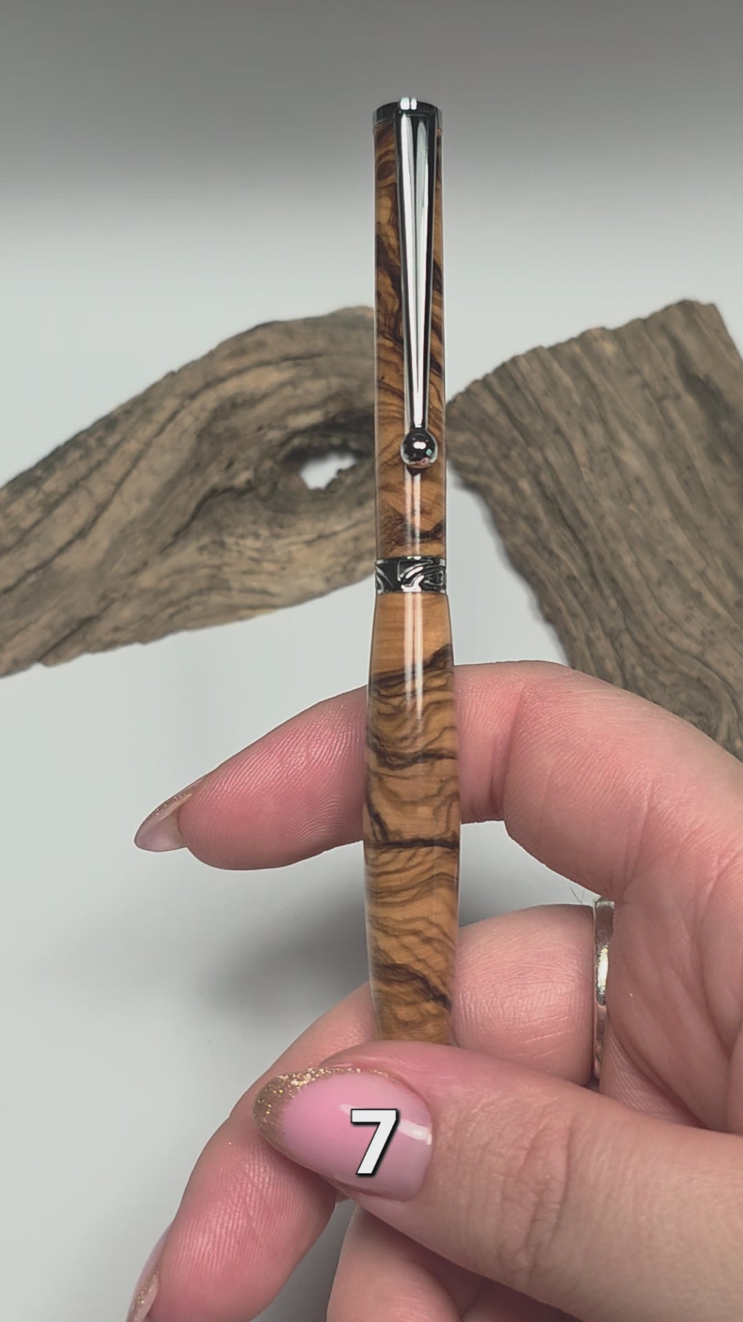 Stylo en olivier du Grand Gel de 1956 – Série limitée, finition miroir